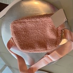 New Pink Fuzzy Waistpurse