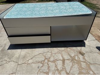 Twin bed with drawers