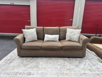FREE DELIVERY | Brown 3-Seater Couch – Clean, Cozy, Affordable!