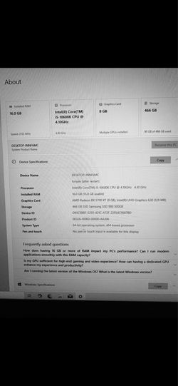 🎮 Gaming PC - i5-10600KF | RX 5700 XT 8GB | 16GB RAM | 500GB SSD