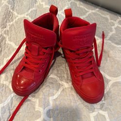 Boys Red Converse High Tops