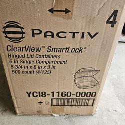 Pactiv Clear Hinged Food Take Out To Go Container 20 Oz
