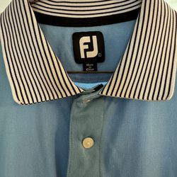 FJ Golf Polo Shirt Blue Large 