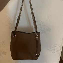 Perfect Condition, Light Brown Leather, Michael Kors Drawstring Purse