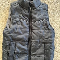 Boys Black Thick Puffer Vest Size 6