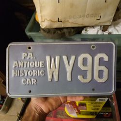 Antique License Plate 