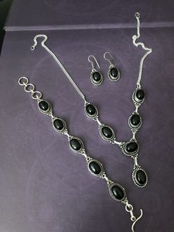 Onyx jewelry set