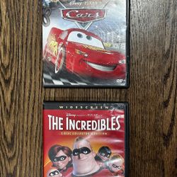 Disney Cars & Incredibles DVDs - Both for $5!
