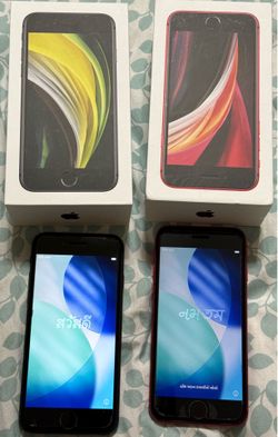 Unlocked iPhone SE (2nd Gen) 128GB Black and Red each -comes w/ everything - see pics