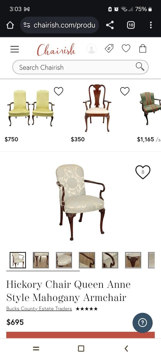 Queen Anne Arm Chair