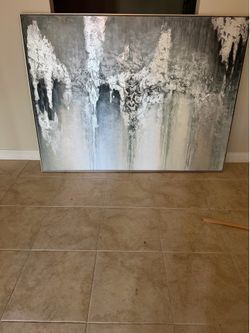 Large Hand painted aluminum frame retail $800