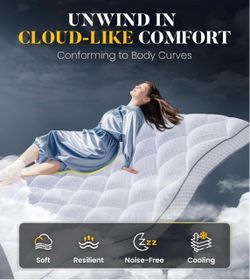 3 Inch Ultra-Fluffy Memory Foam Mattress Topper Full Size for Back Pain, Soft Comfy Pillow Top Full Mattress Topper with 4X Support, Mattress Pad with