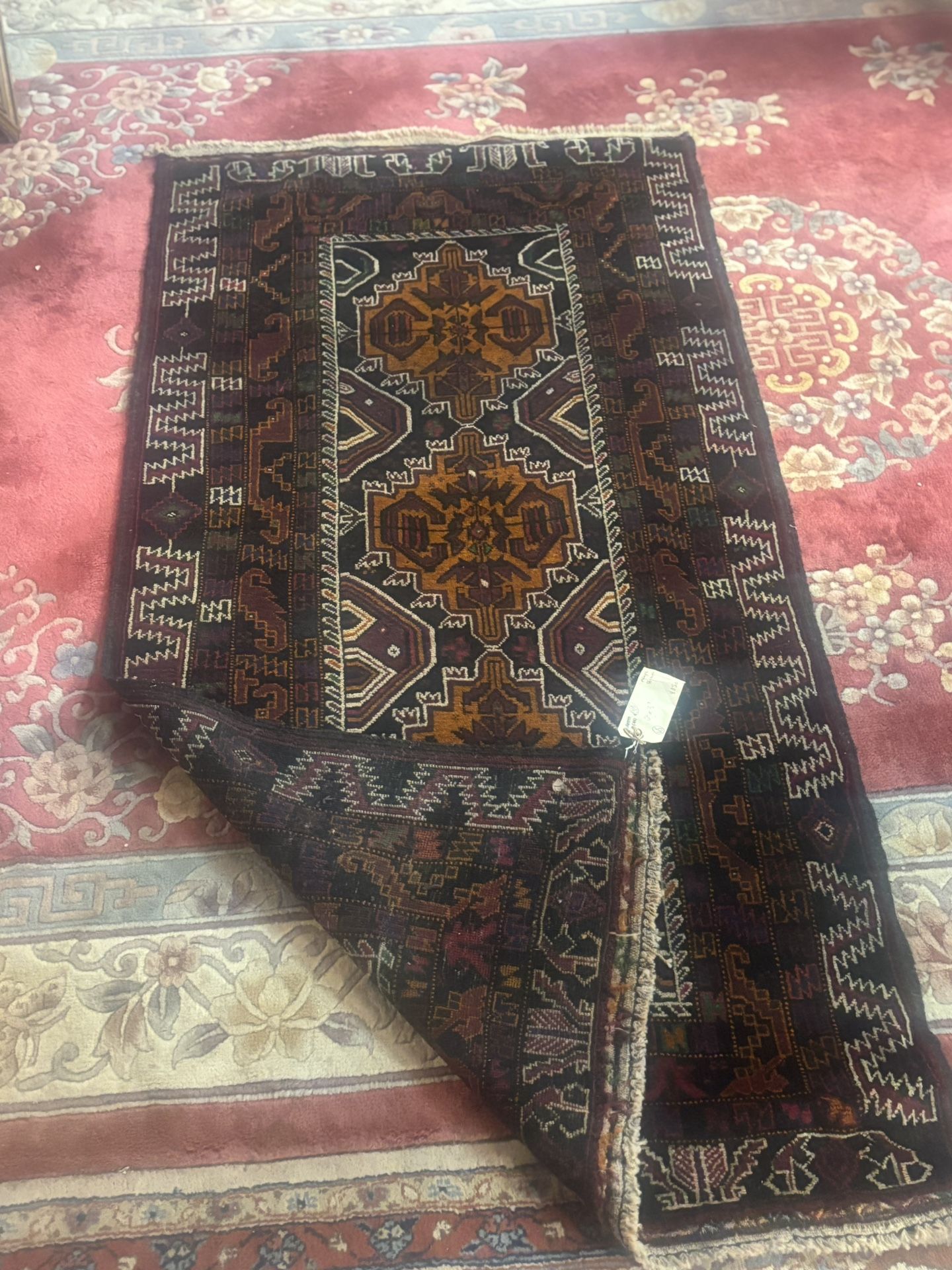 Timeless Nomadic Heritage Handmade Vintage Afghan Rug