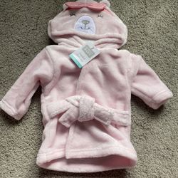 Baby Girl Hooded Bathrobe