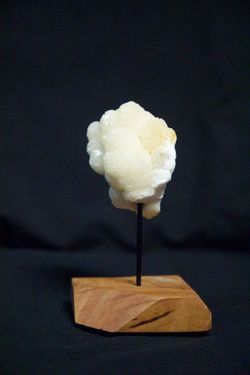 White Bubble Calcite w custom Stand Crystals, Minerals, And Gems
