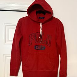 Men’s Polo Ralph Lauren Hoodie Sweatshirt Pullover Red Sz S/P