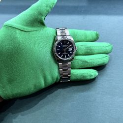 Rolex they just 36 mm blue stick box box and card to complete oyster fluted 2023