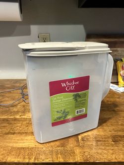 Plastic at or dog food container