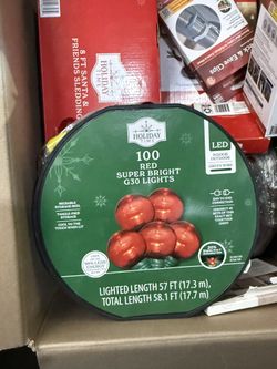 100 Red Super Bright G30 Lights (2 Sets)