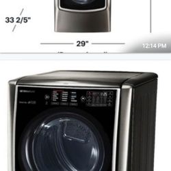 LG - SIGNATURE  Stainless Steel Smart Electric Dryer