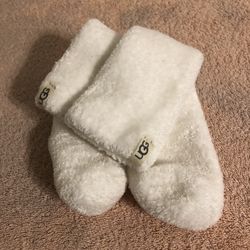 UGG White Plush Women’s Slipper Socks
