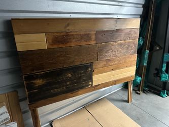 Handmade reclaimed wood headboard- Queen