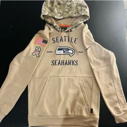 Nike Dri Fit NFL Seattle Seahawks Salute To Service Hoodie Sweatshirt Mens Sz M