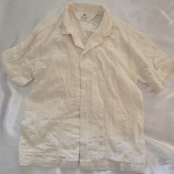H&M Cream Button Down Collar Shirt