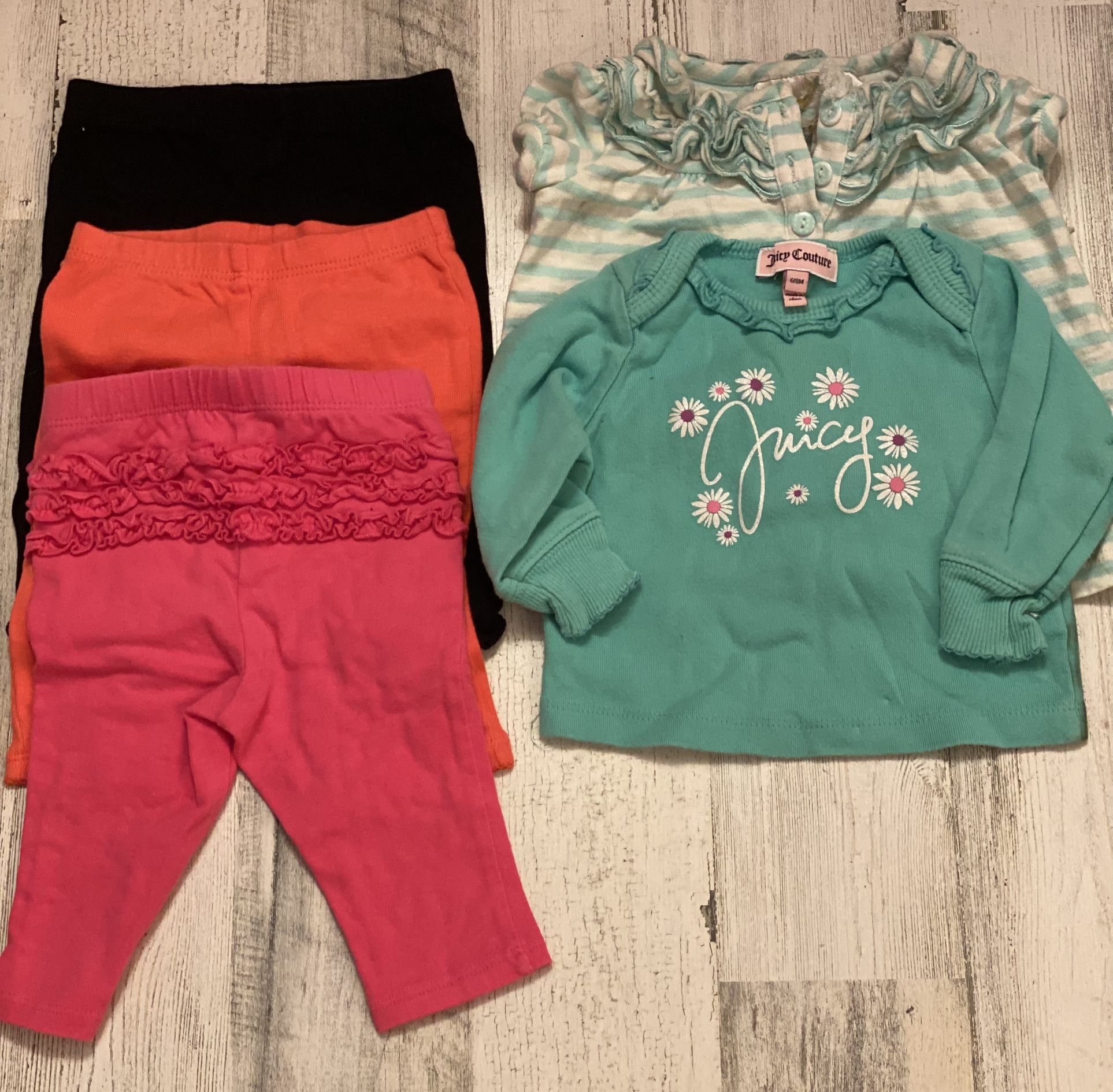 Baby Pants And Shirts, Size 3-6Mo 1x 6-9Mo Lot Of 5, $10