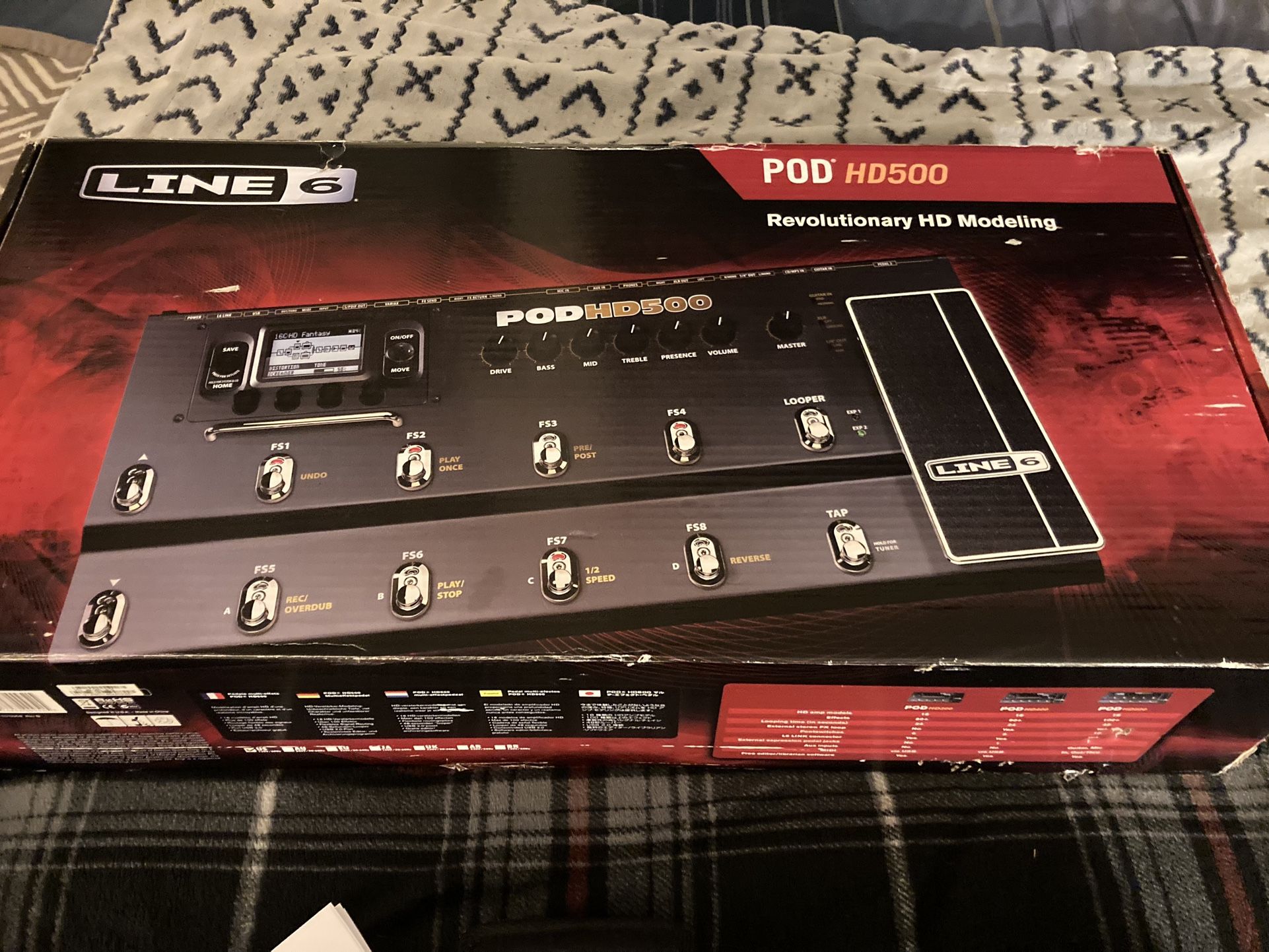 Line 6 POD HD500 Multi Effects Pedal Board
