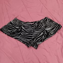 Zebra Pattern Pajama Shorts