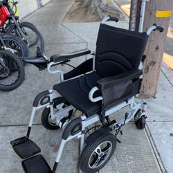 ELECTRIC FOLDING WHEEL CHAIR DUAL MOTOR 500W-SPEED 6MPH-RANGE 12 MILES Folding electric wheelchair for adults, lightweight all-terrain motorized wheel