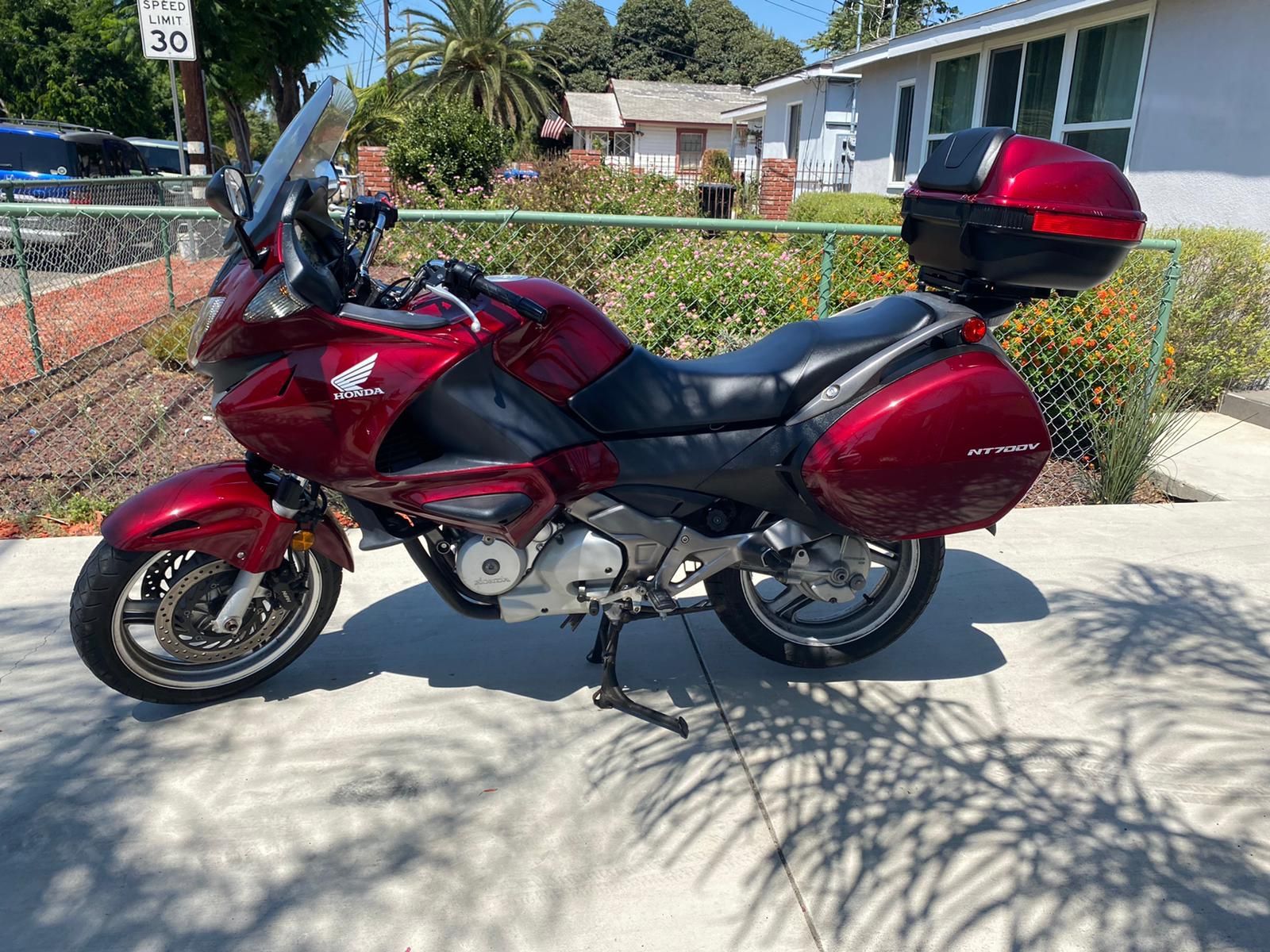 2010 HONDA NT700V ONLY 1 SENIOR OWNER SINCE NEW. PERFECT TOURING BIKE W/ ONLY 9K ORIGINAL MILES. RELIABLE & GAS SAVER 60 MPG! LOTS OF STORAGE SPACE!!