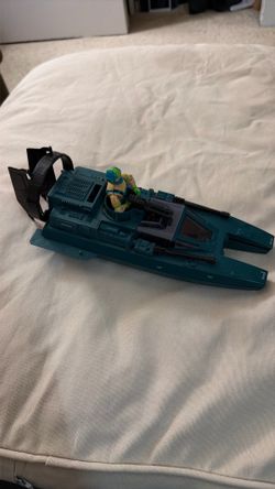 Vintage 1984 G.I. Joe Cobra Water Moccasin Boat Lot w/ Original Blueprint & File Card