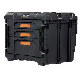 Ridgid Pro Gear System Gen 2.0 14.6 in. W Black Resin XL 3 Drawer Durable Hand Tool Box with Dividers For Internal Organization