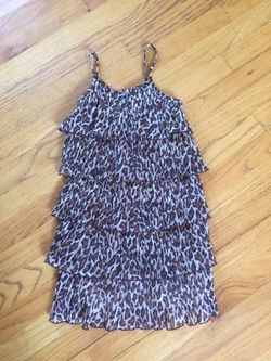 Girls Justice sparkle cheetah dress size 6