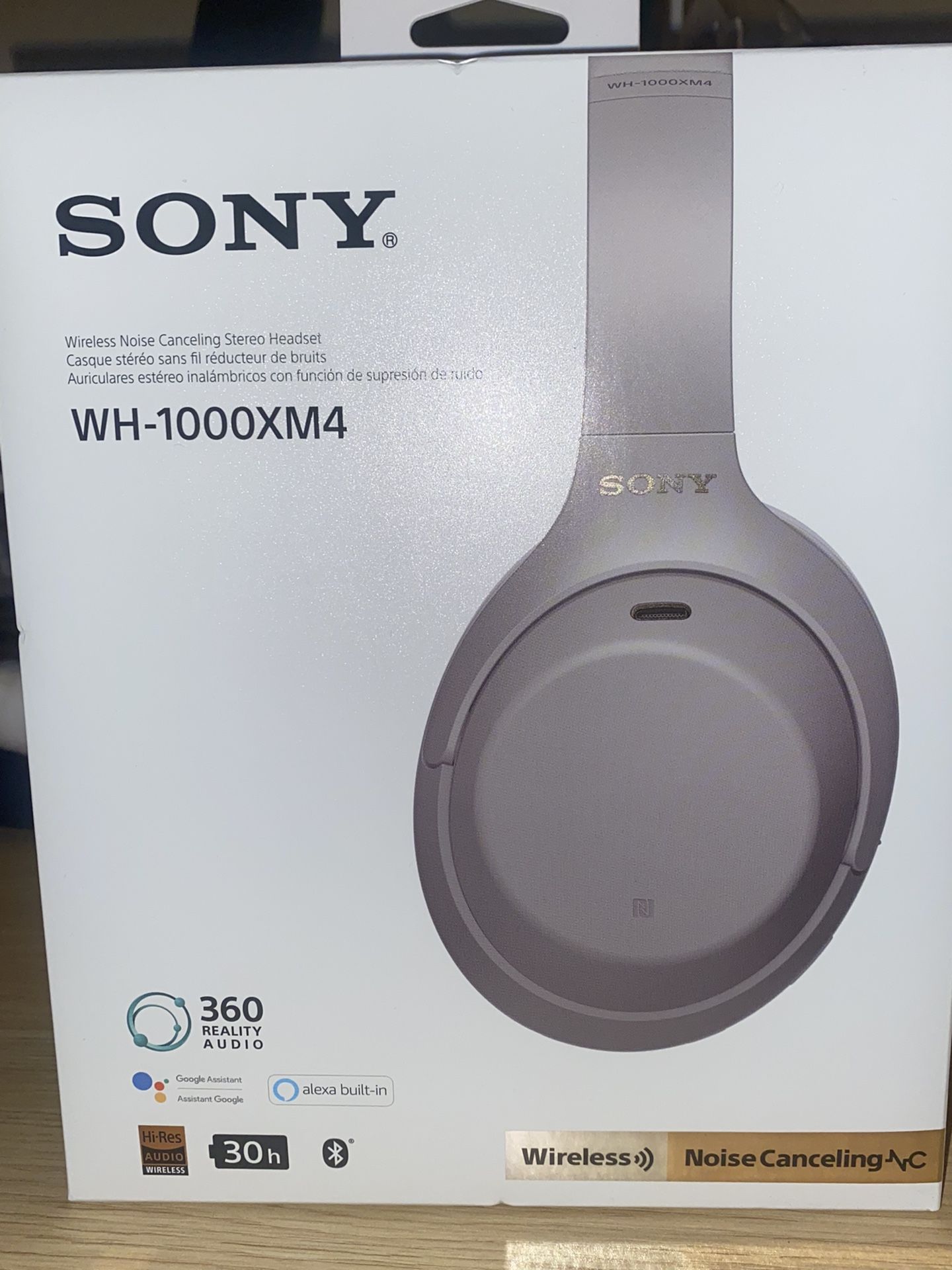 SONY Wireless Noise Cancelling Headphones- Silver 