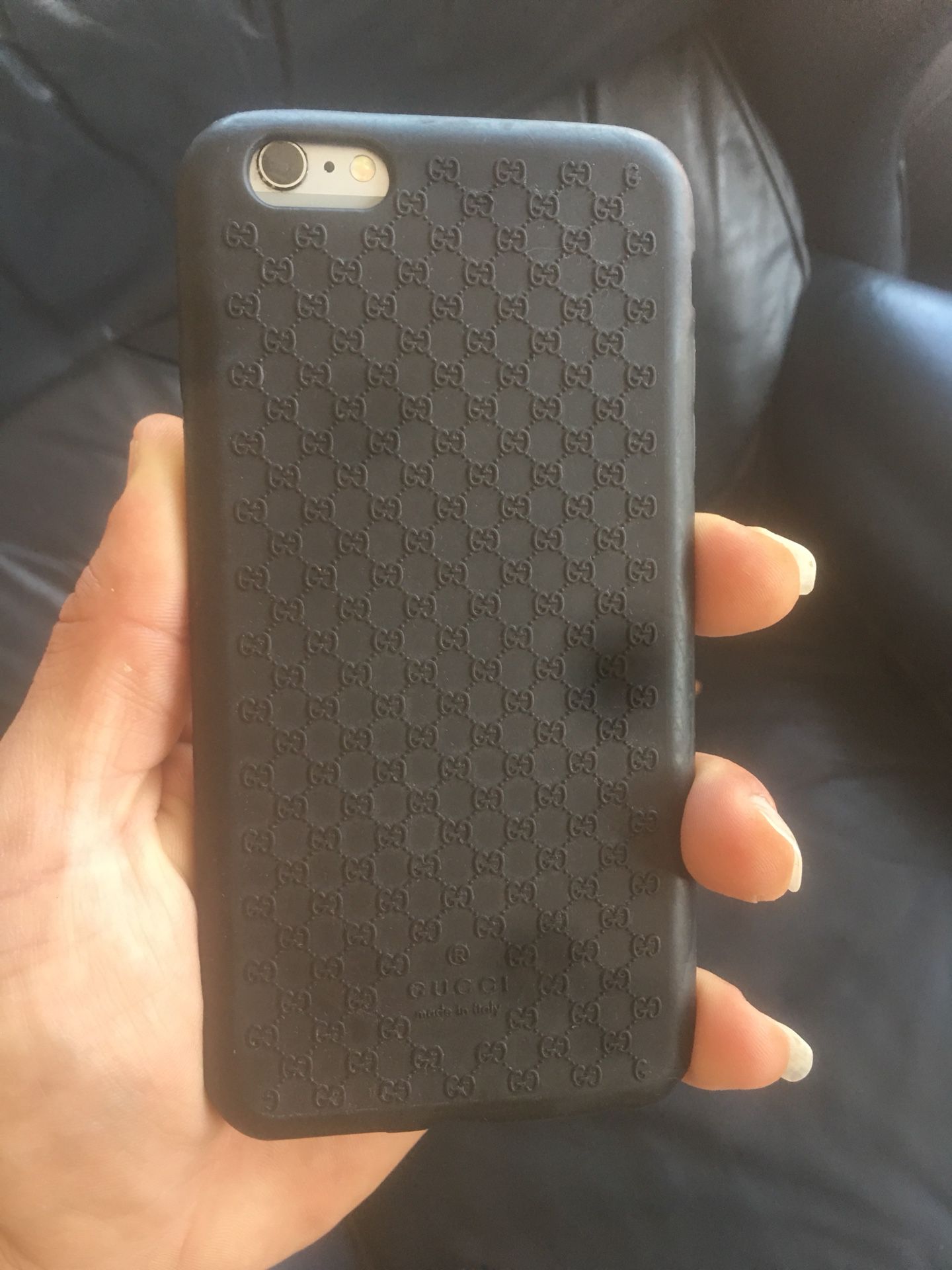 Authentic Gucci IPhone 6s Plus Guccisma Black Phone Case made in Italy Limited Edition for Sale in Glendale, CA - OfferUp