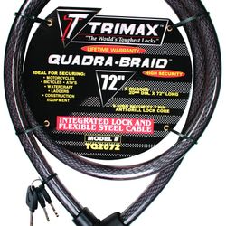 Trimax 72 In Quadra-braid Integrated Lock And Cabel