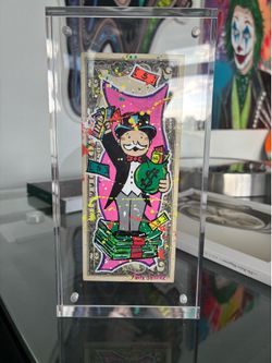 Pop art dollar bills $2 & $1