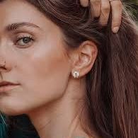 New Stud Post Back Sparkling Moissanite Elegant Earrings