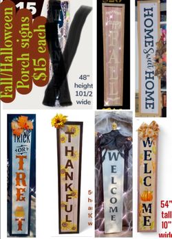Fall/ Halloween Porch Signs 