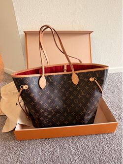 Louis Vuitton Monogram Neverfull MM with Cerise Interior