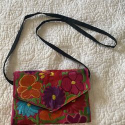 Embroiderered Colorful Purse