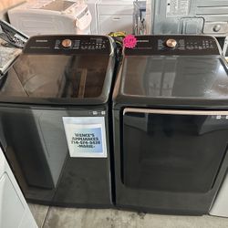 OPEN BOX SAMSUNG TOP LOAD WASHER & ELECTION DRYER SET 