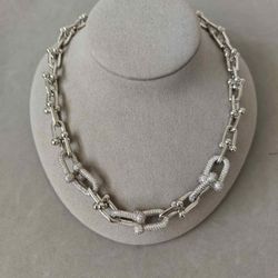 T&F Necklace Zirconia Stone 18 Inches 