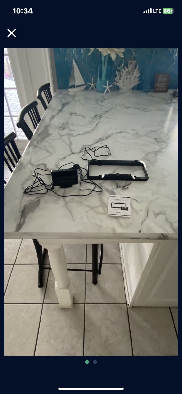 Wireless Waterproof HD Solar License Plate Rear View Backup Camera Night Vision