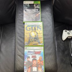 Xbox 360 Game Collection - COD Black Ops, GUN, WWE 2008 - Excellent Cond.