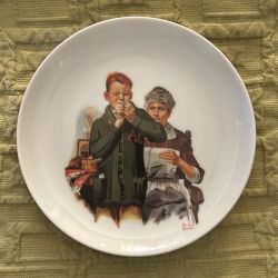 Vintage 6” Norman Rockwell Collector’s Plate, “Helping Mother” Made in Japan