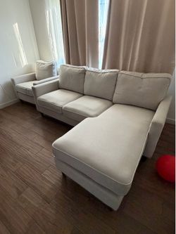 Couch and accent chair